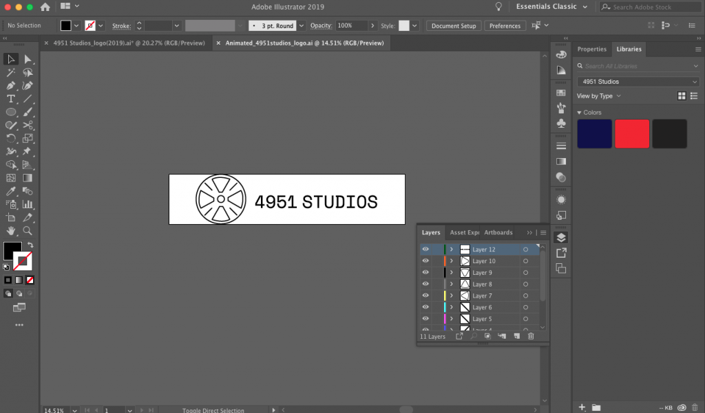 Image is divided into separate layers in Illustrator
